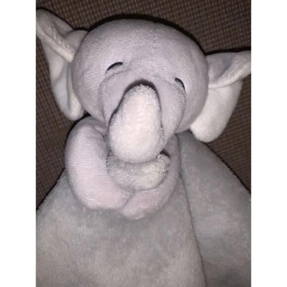 Infant Carter's Grey Soft & Silky Plush Elephant‎ Lovey Security Blanket